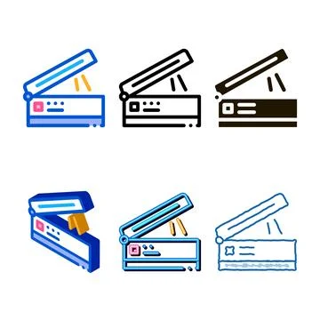 Scanner for work icon diversity vector outline Stock Illustration