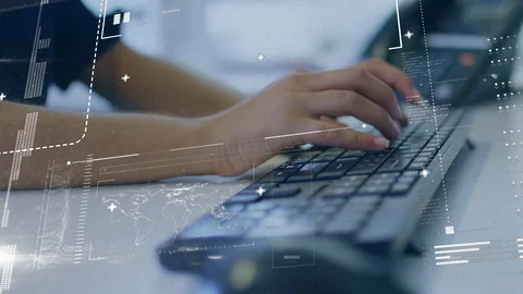 Scanning and processing data | Stock Video | Pond5
