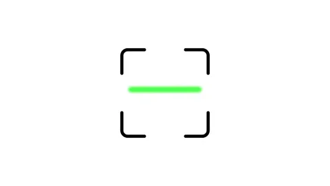 Scanning animation with abstract frame and progress bar moving up. Stock Footage 346498208