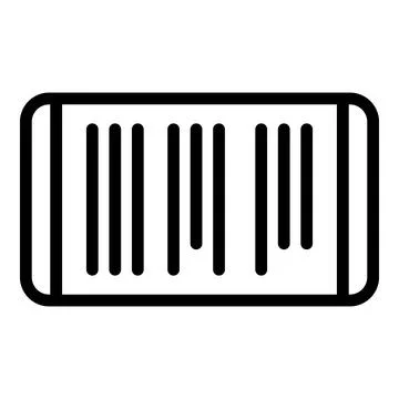 Scanning app icon outline vector. Phone scan イラスト素材