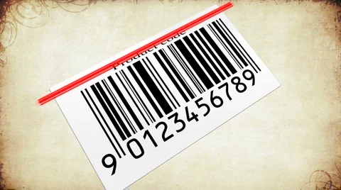 Scanning a bar code Stock Footage 940337