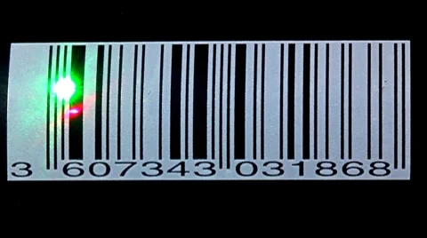 Scanning bar code Stock Footage 8647562