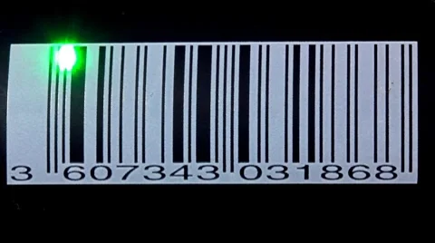 Scanning bar code Stock Footage 8663010
