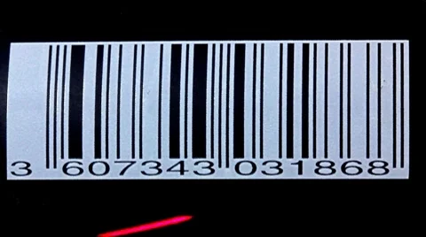 Scanning bar code Stock Footage 8663026