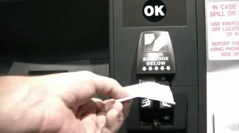 Scanning Bar Code at Gas Pump 스톡 동영상 12613245