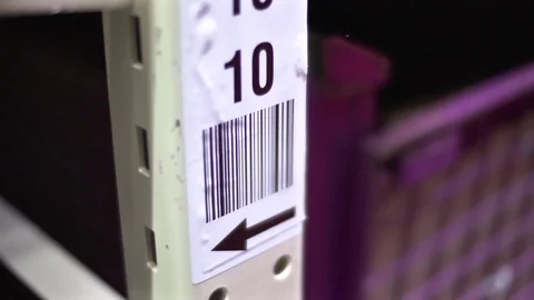 Scanning bar code inside a warehouse Video stock 113332250