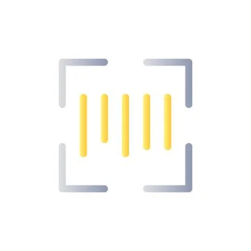 Scanning barcode flat gradient color ui icon イラスト素材