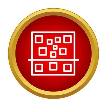 Scanning barcode icon for digital identification and security Stock Illustration