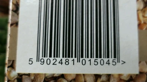 Scanning Barcodes of Multiple Products With Red Laser Stock Footage 82902425