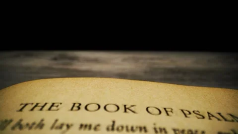 Scanning of Bible Page Stock Footage 149809957