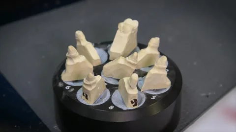 Scanning of casts on a 3D scanner for th... | Stock Video | Pond5
