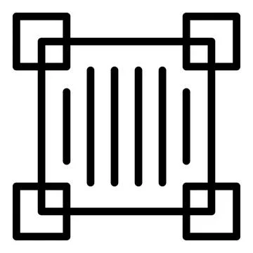 Scanning code frame icon outline vector. Qr scan 스톡 일러스트