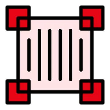 Scanning code frame icon vector flat イラスト素材