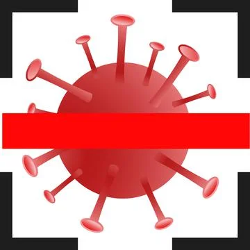 Scanning of coronavirus infection. Barcode. Vector image. Stock-Illustration