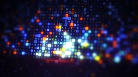 Scanning digital code on computer screen loopable animation 4k UHD (3840x2160) Stock Footage 81879196