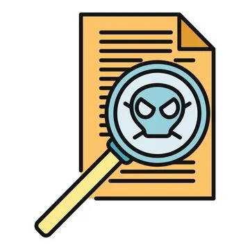 Scanning a digital document for malware detection Stock Illustration