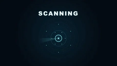 Scanning Digital Radar Interface Search Progress Data Detection Video stock 332695320