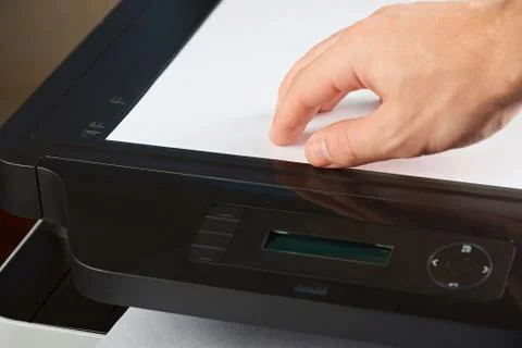 Scanning document concept Stock Photos