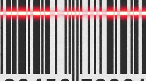 Scanning EAN barcode on cardboard Stock Footage 56691675