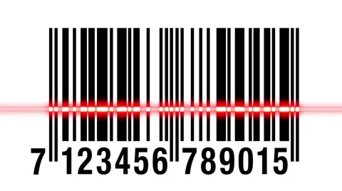 Scanning EAN barcode isolated Stock Footage 56694300