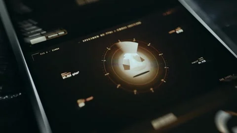 Scanning element with technical readout on density and purity for GOLD Stock Footage 334942872