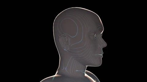 Scanning of head Stock Footage 54906045