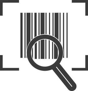 Scanning icon, Bar code scan Stock Illustration