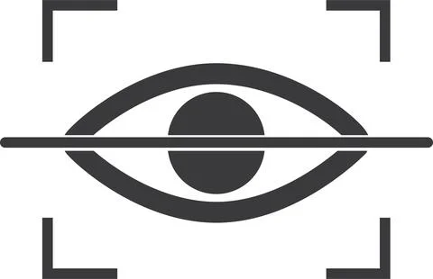 Scanning icon ,Eye Scan Icon. Stock Illustration
