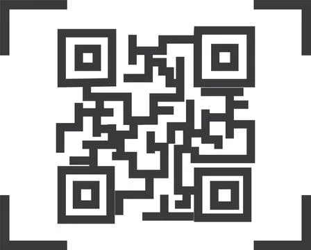 Scanning icon, Qr code scanning technology Stock Illustration