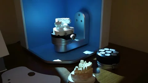 Scanning of the impression of the teeth for further printing on the printer. Видео 245609816