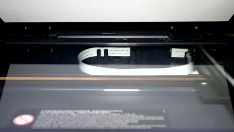 Scanning line in the copier Stock Footage 71926493