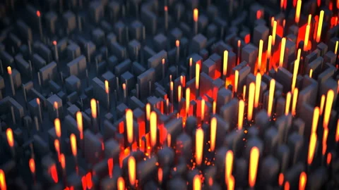 Scanning in micro world seamless loop 3D render animation Stock Footage 137691108