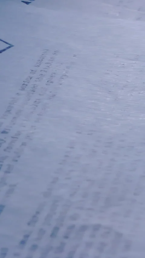 Scanning over confidential UFO documents in blue light Stock Footage 330969587
