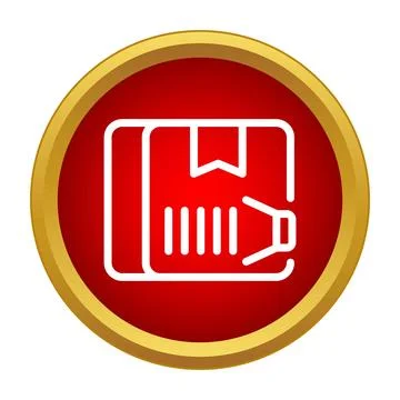 Scanning package barcode for tracking and delivery 스톡 일러스트