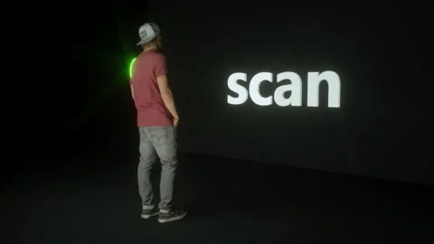 Scanning a person Stock Footage 88697133