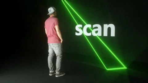 Scanning a person Stock Footage 88697144