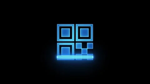 Scanning QR code animation, Alpha channel, transparent background. 4K resol.. Stock Footage 303553568