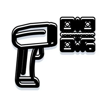 Scanning qr code for digital identification and data 스톡 일러스트