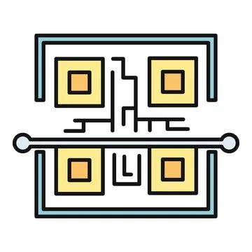 Scanning qr code for digital payment and information Stock Illustration