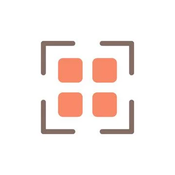 Scanning qr code flat color ui icon Stock Illustration