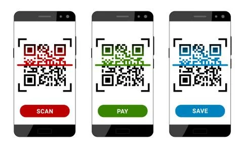 Scanning qr code 스톡 일러스트