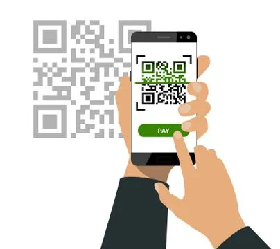 Scanning qr code イラスト素材