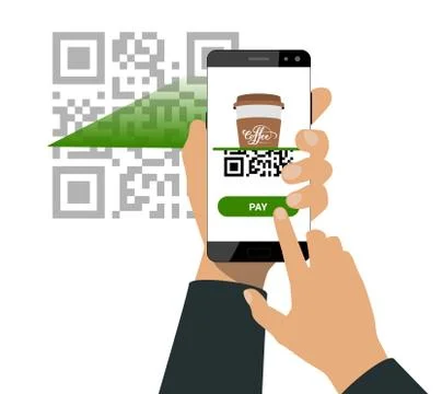 Scanning qr code Stock Illustration