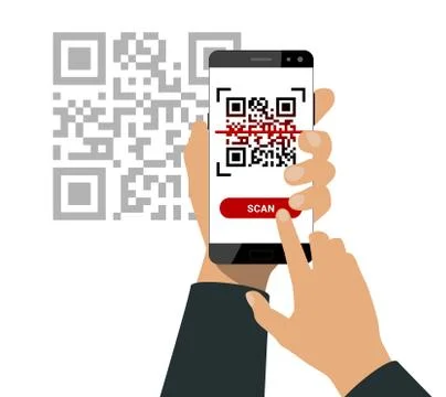 Scanning qr code Stock Illustration