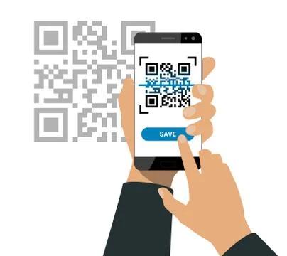 Scanning qr code Stock Illustration