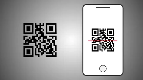 Scanning QR Code on Mobile Phone. QR Code Scanner. 4K Stock Footage 273207112