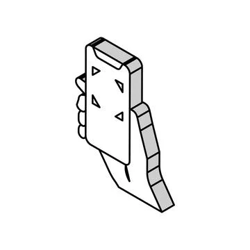 Scanning qr code phone app isometric icon vector illustration Illustrazione stock