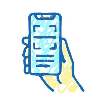 Scanning qr code phone app color icon vector isolated illustration Stock Illustration