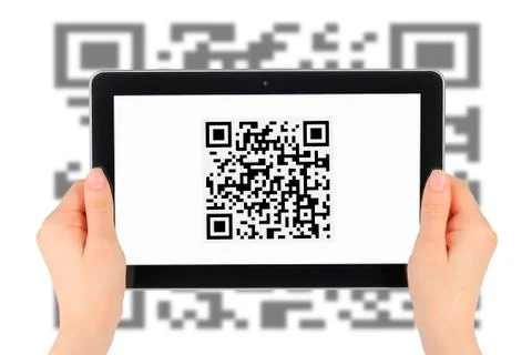 Scanning of qr code Stock Photos
