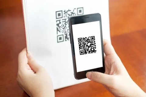 Scanning qr code Stock Photos